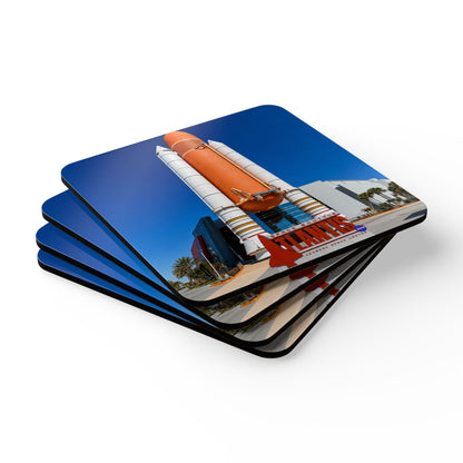 Space Shuttle Atlantis Cork Coaster Set — Kennedy Space Center Souvenir