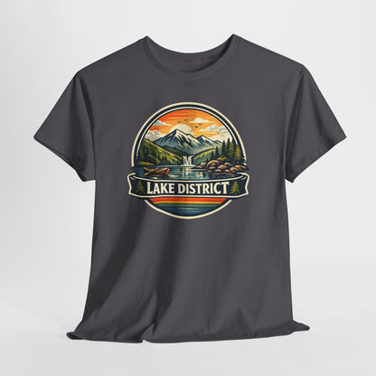 Lake District Graphic Tee — Scenic Mountain & Lake Camping Shirt