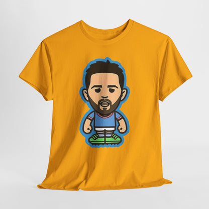 Bernardo Silva Manchester City Legend Graphic Tee — Player Cartoon Front & Tribute Poster Back