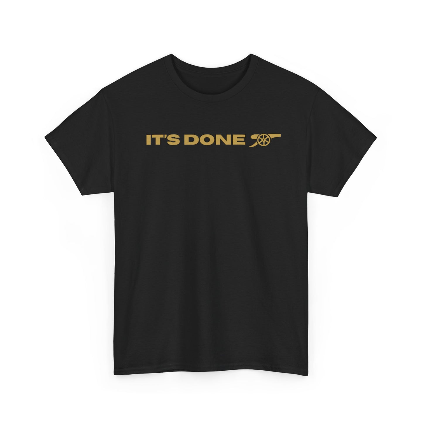 It's Done Arsenal Champions T-Shirt – Minimalist Gold Script Tee