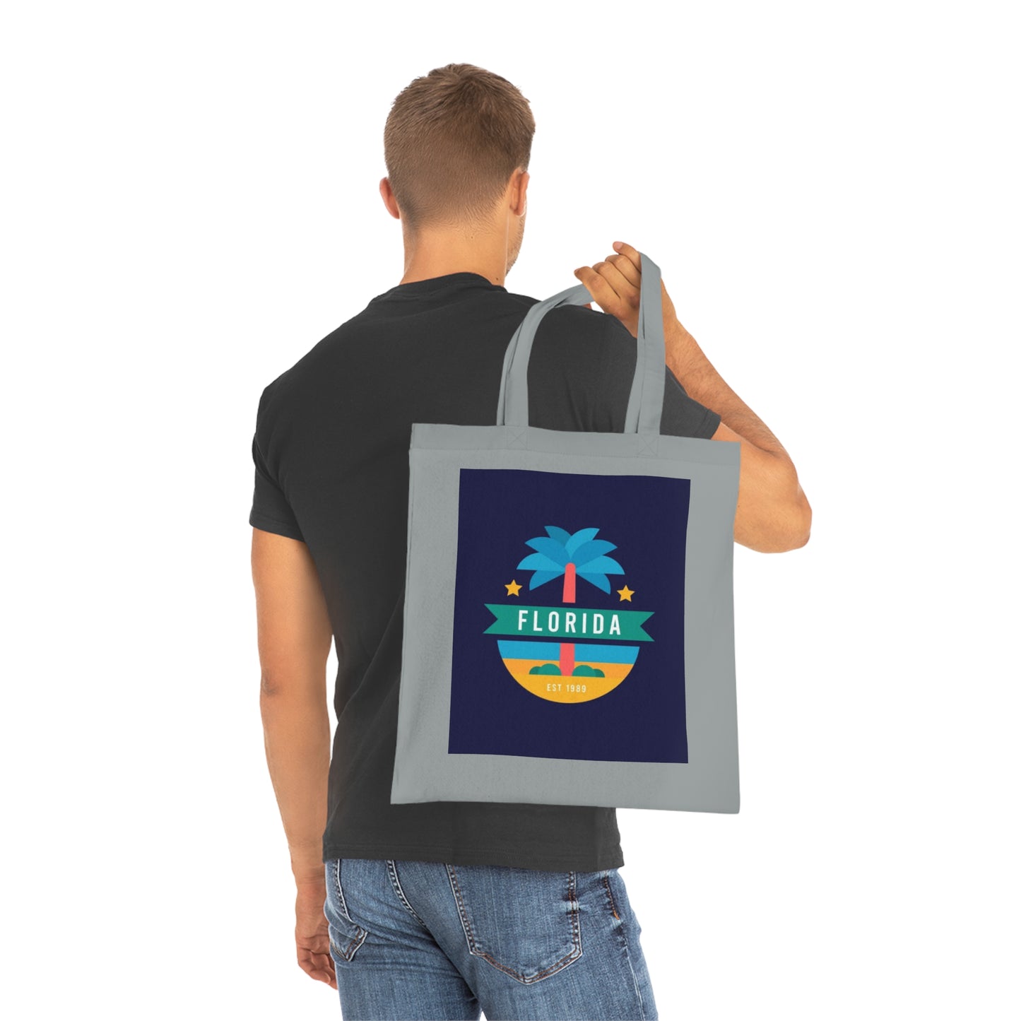 Florida Palm Beach Tote Bag – Retro State Travel Cotton Tote