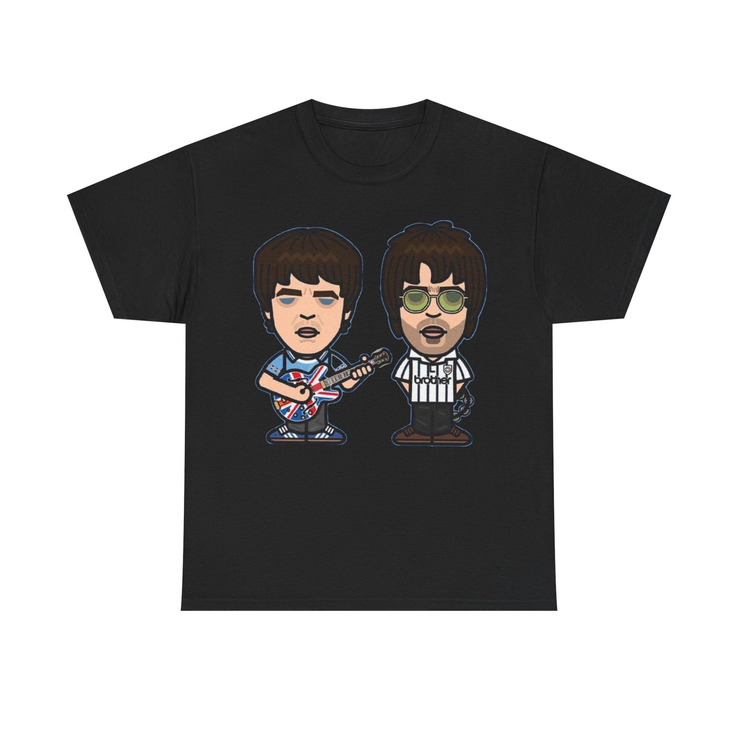 Oasis Noel & Liam Cartoon Rock Duo T-Shirt