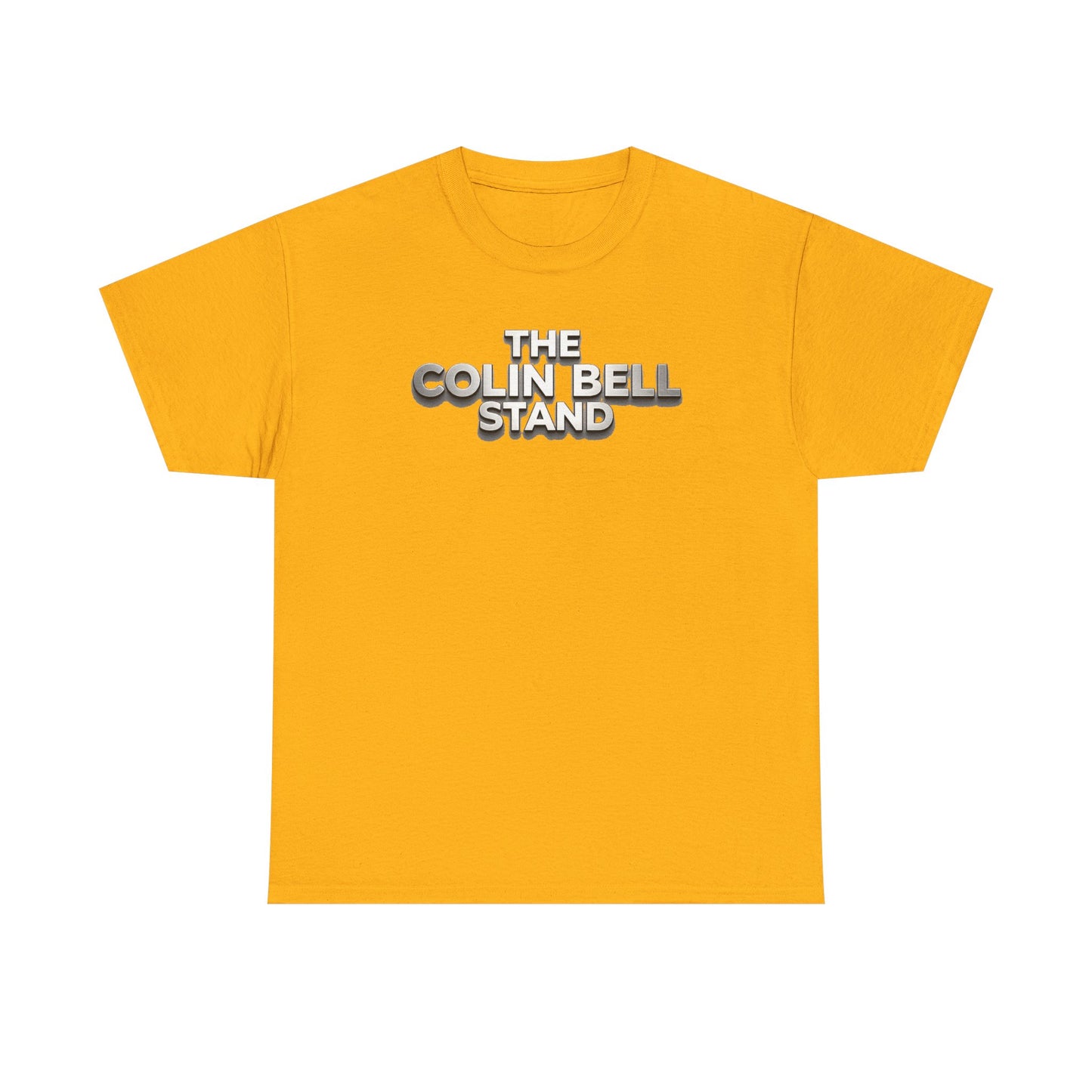 T-Shirt — “The Colin Bell Stand” Retro Chrome Text Tee