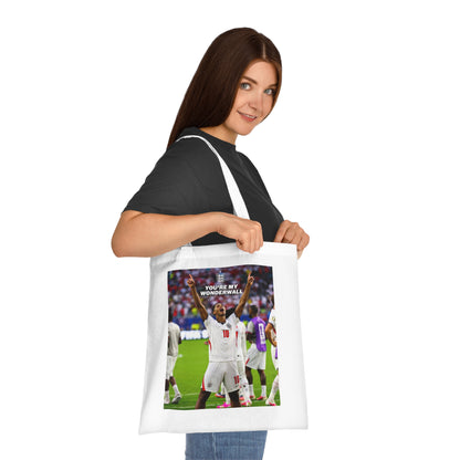 Jude Bellingham England Celebration Cotton Tote — "You're My Wonderwall" Stadium Photo Bag