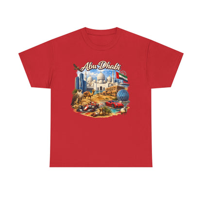 Abu Dhabi Landmark Collage T-Shirt — UAE Travel Souvenir Tee