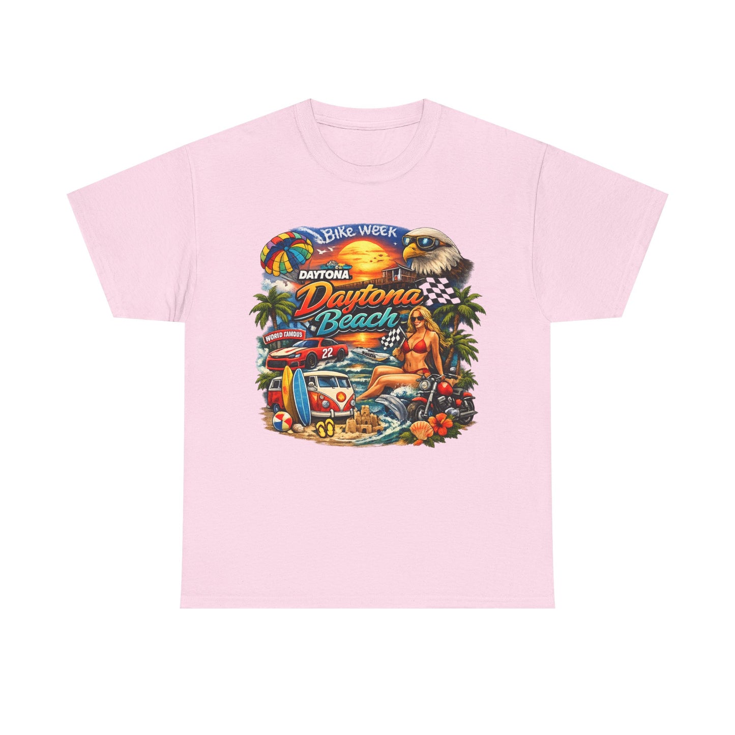 Daytona Beach Vintage Surf T-Shirt — Retro Sunset Palm Beach Tee