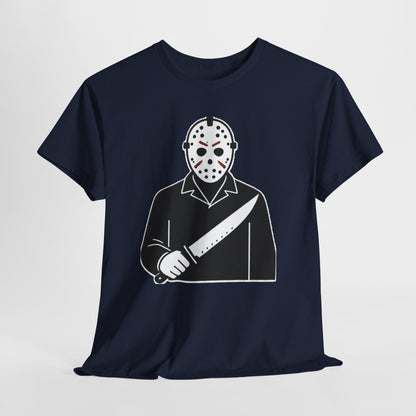 Hockey Mask Killer Tee — Retro Jason Voorhees Horror T-Shirt