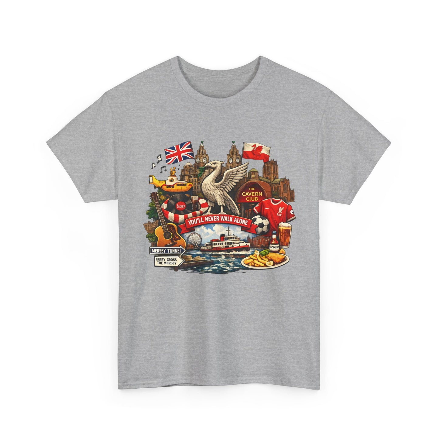 Liverpool Landmarks & You'll Never Walk Alone T-Shirt