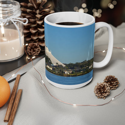 Space Mountain Skyline Mug — Scenic Theme Park Ceramic Coffee Cup (11oz & 15oz)