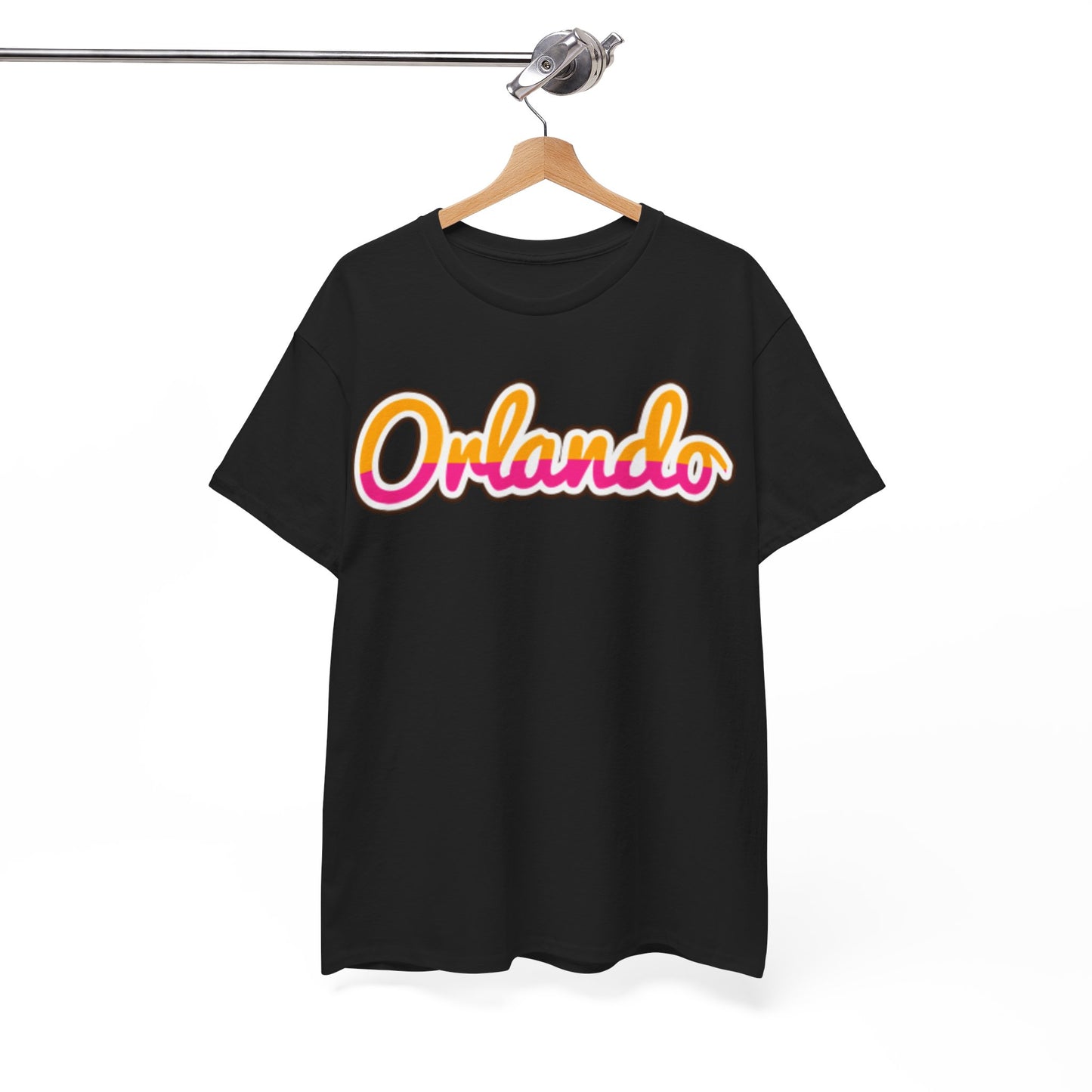 Orlando Retro Script Tee — Vintage Sunset City Souvenir Shirt