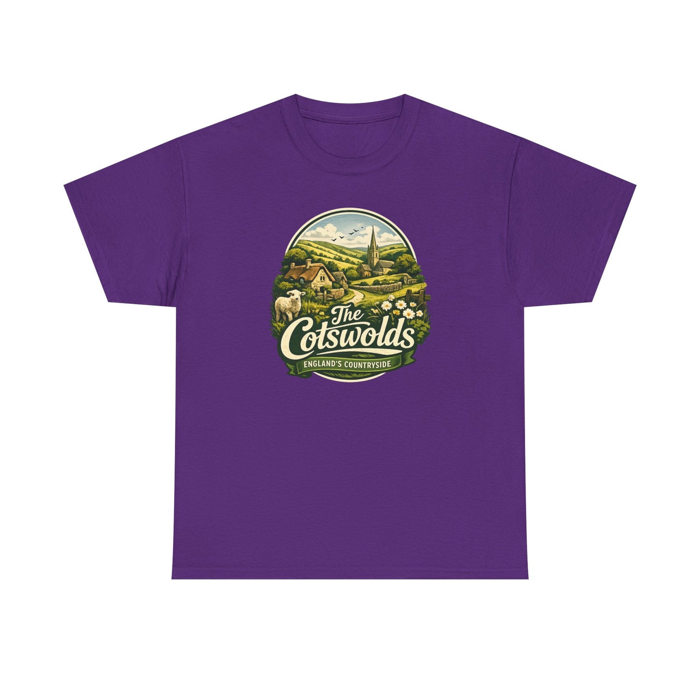 Cotswolds Vintage Landscape T‑Shirt — The Cotswolds Countryside Tee