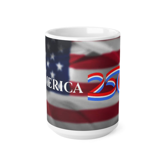 America 2024 Flag Coffee Mug — Patriotic 11oz & 15oz Ceramic Cup