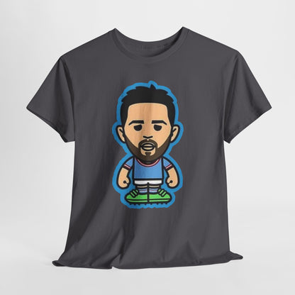 Bernardo Silva Manchester City Legend Graphic Tee — Player Cartoon Front & Tribute Poster Back