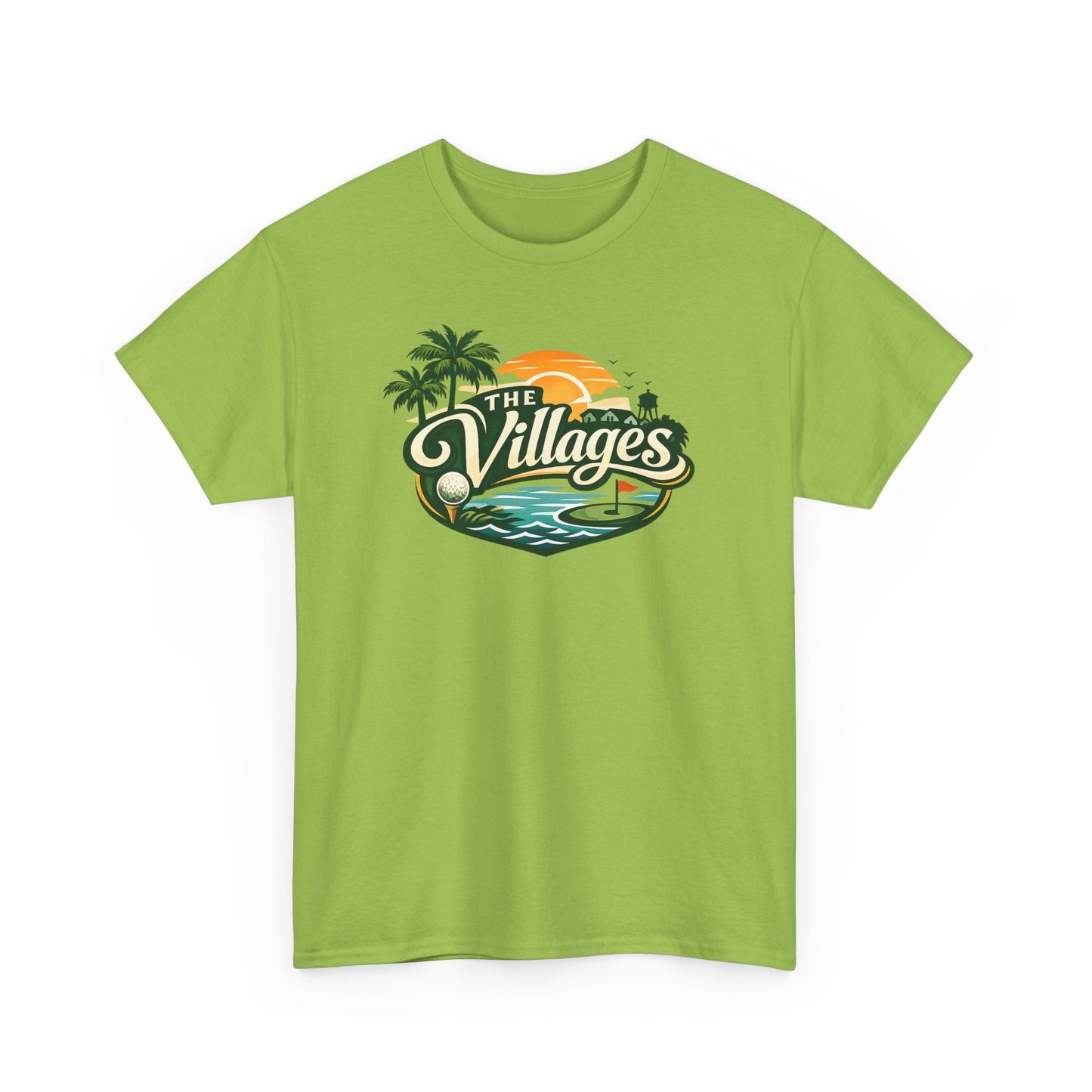 The Villages of Florida Sunset Logo Tee - Florida Palm Beach Retro T-Shirt