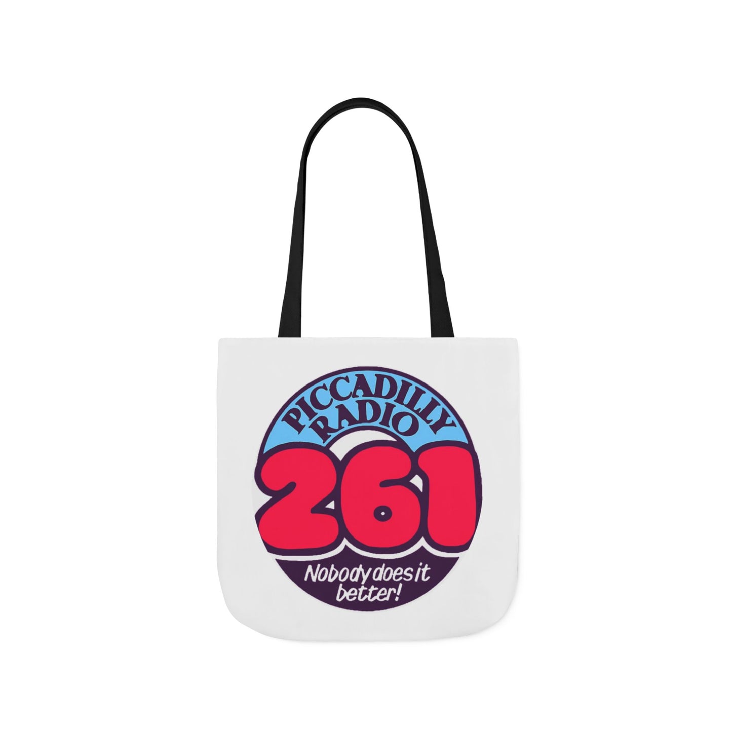 Tote Bag — Retro 'Piccadilly Radio 261' Vintage Logo Canvas Tote