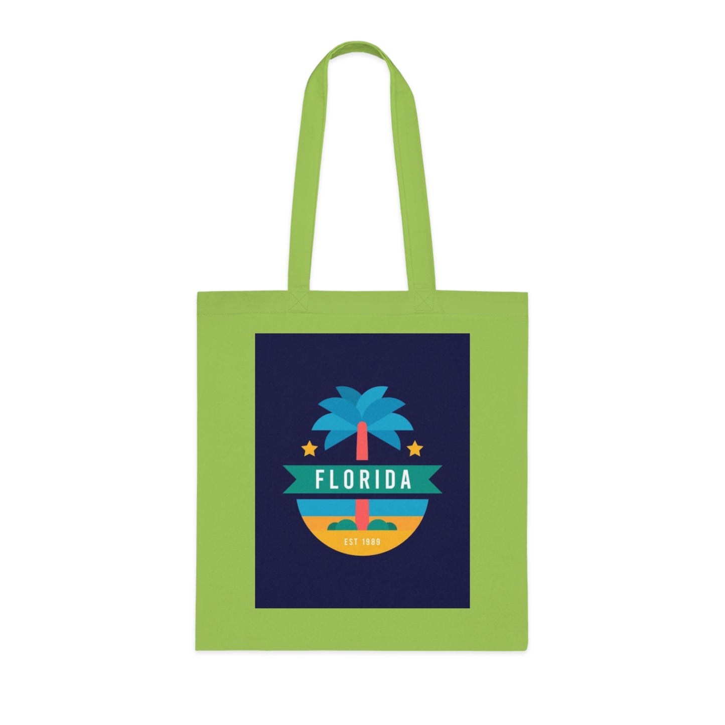 Florida Palm Beach Tote Bag – Retro State Travel Cotton Tote