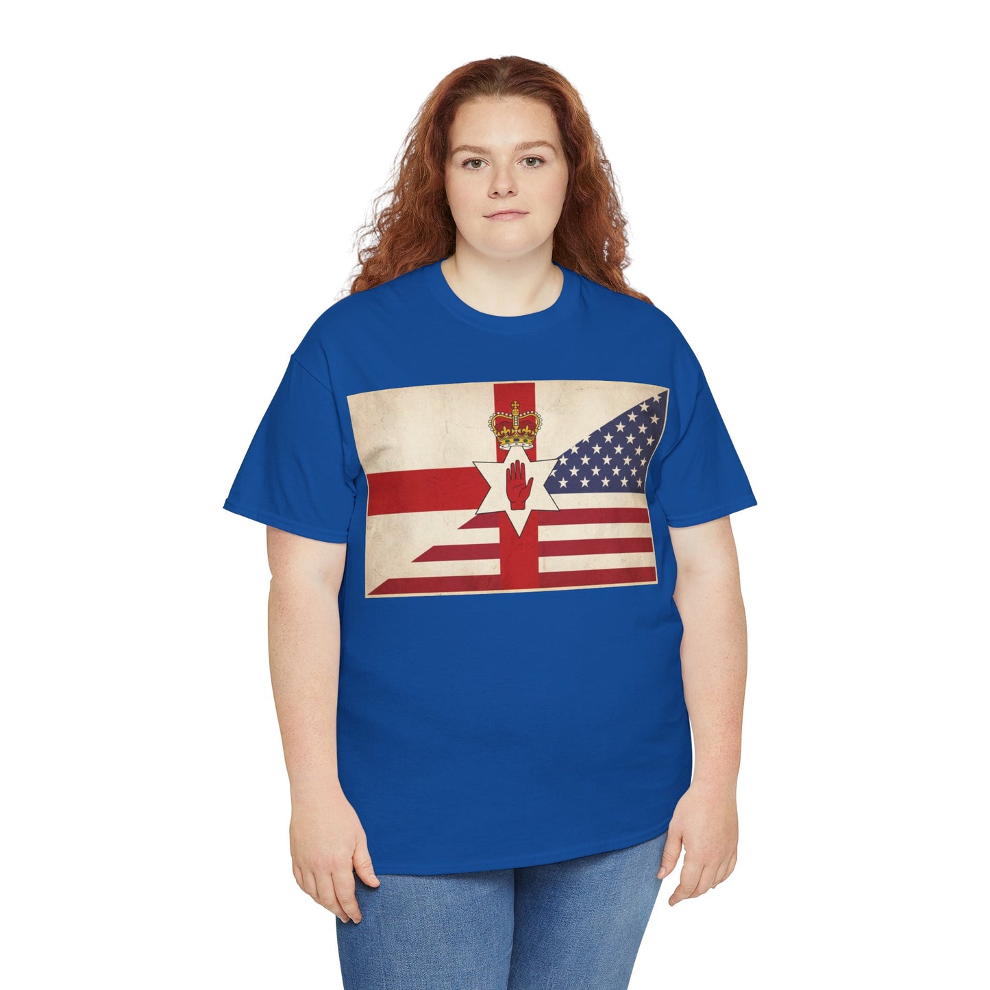 Northern Ireland + American Flag Tee — Vintage Graphic Shirt