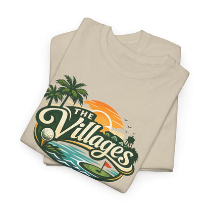 The Villages of Florida Sunset Logo Tee - Florida Palm Beach Retro T-Shirt
