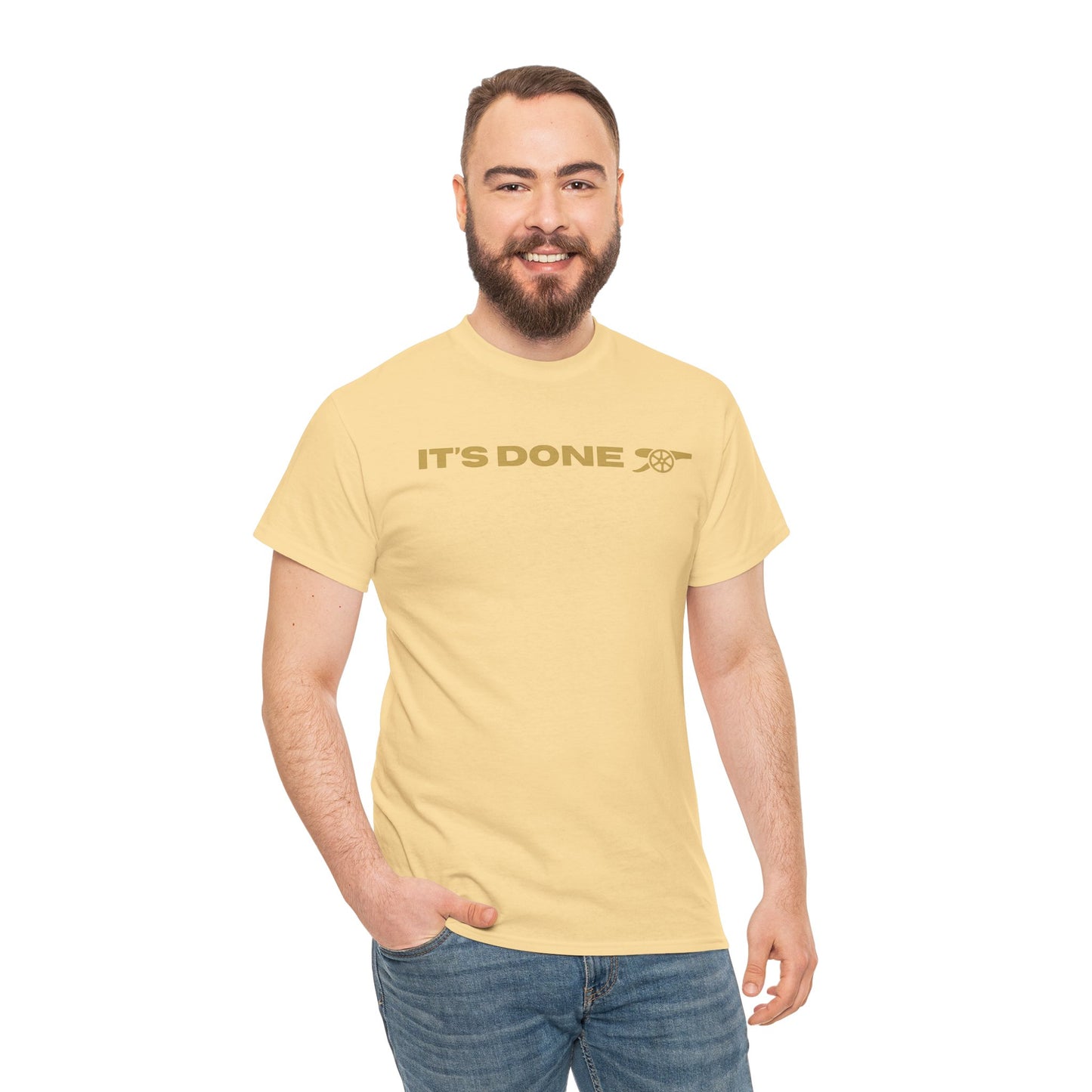 It's Done Arsenal Champions T-Shirt – Minimalist Gold Script Tee