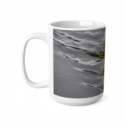 Alligator Reflection Ceramic Mug - Wildlife Photography Coffee Cup (11oz, 15oz)