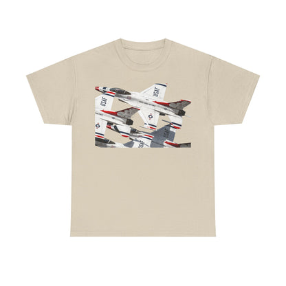 Thunderbirds Jet Formation T‑Shirt — Military Aviation Fighter Jets Tee