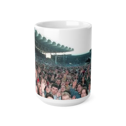 Oasis at Maine Road Concert Crowd Photo Coffee Mug - Live Stadium Crowd 11oz & 15oz Ceramic Mug