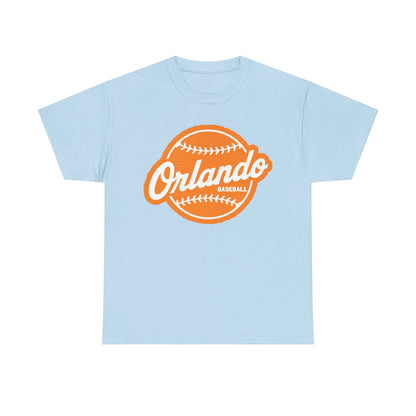 Orlando Baseball Tee — Vintage Orange Baseball Logo T‑Shirt