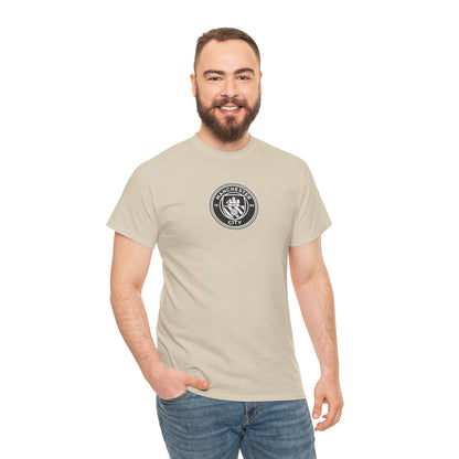 Man City Unofficial T-Shirt — Vintage Crest Logo Tee (Small Chest Emblem)