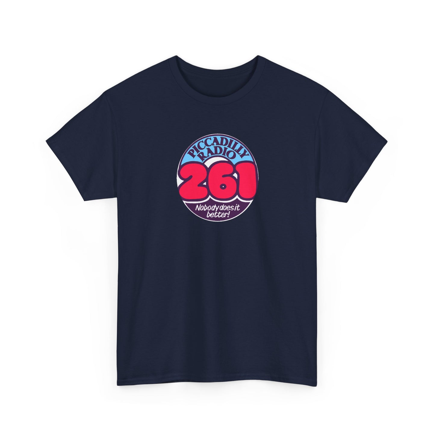 Piccadilly Radio '261' Logo T‑Shirt — Vintage Unofficial Radio Station Graphic Tee