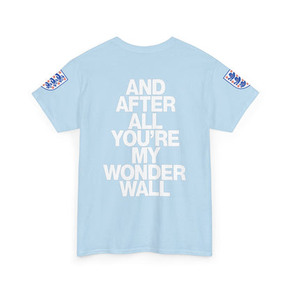 England Football Tee — "And After All You're My Wonderwall" Lyrics Tee