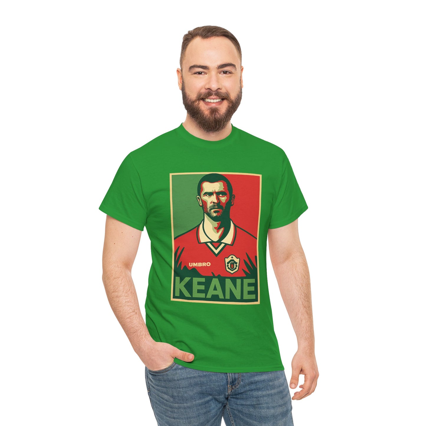 Keane Football Poster Tee — Retro Soccer Jersey Graphic T-Shirt