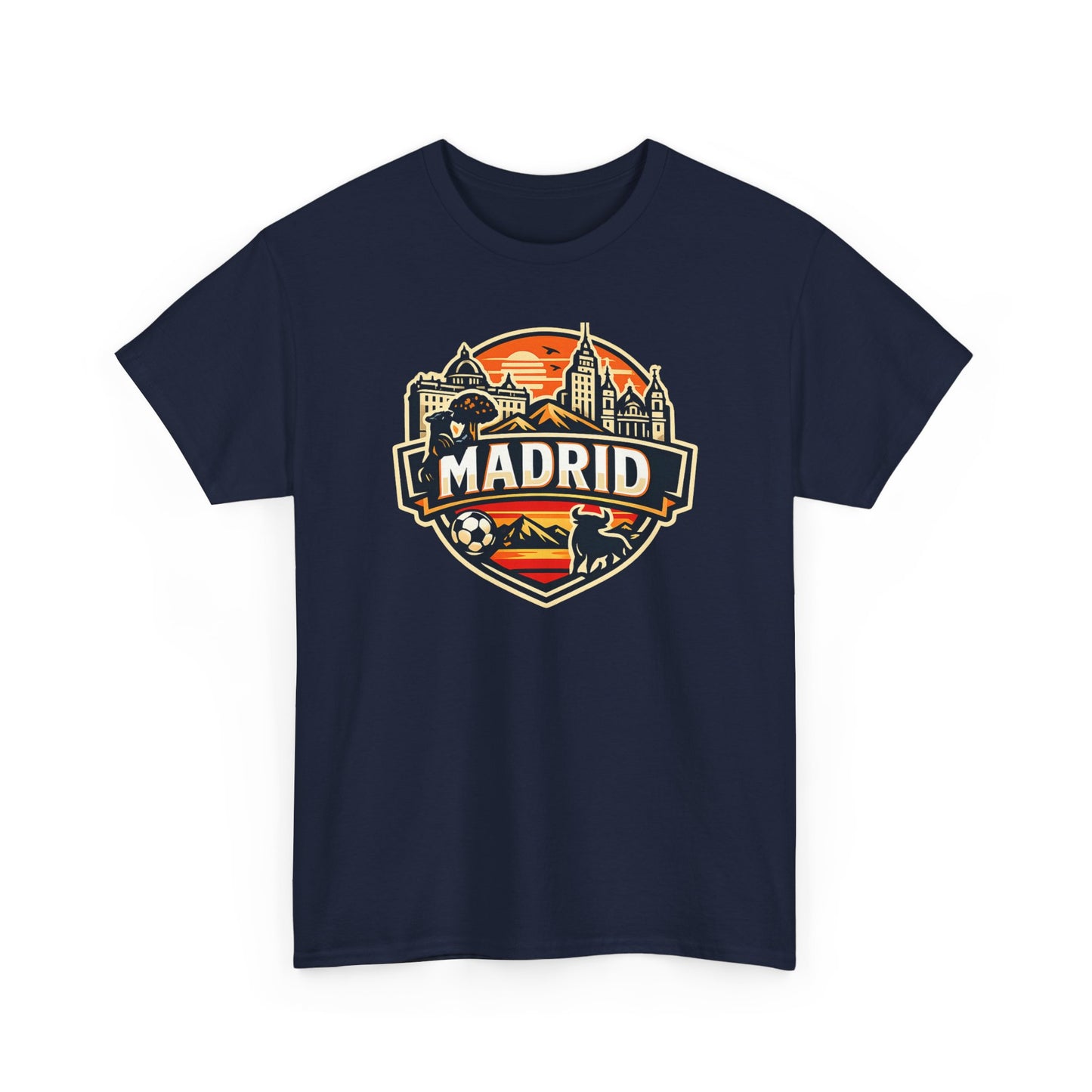 Madrid Skyline Soccer Crest T-Shirt