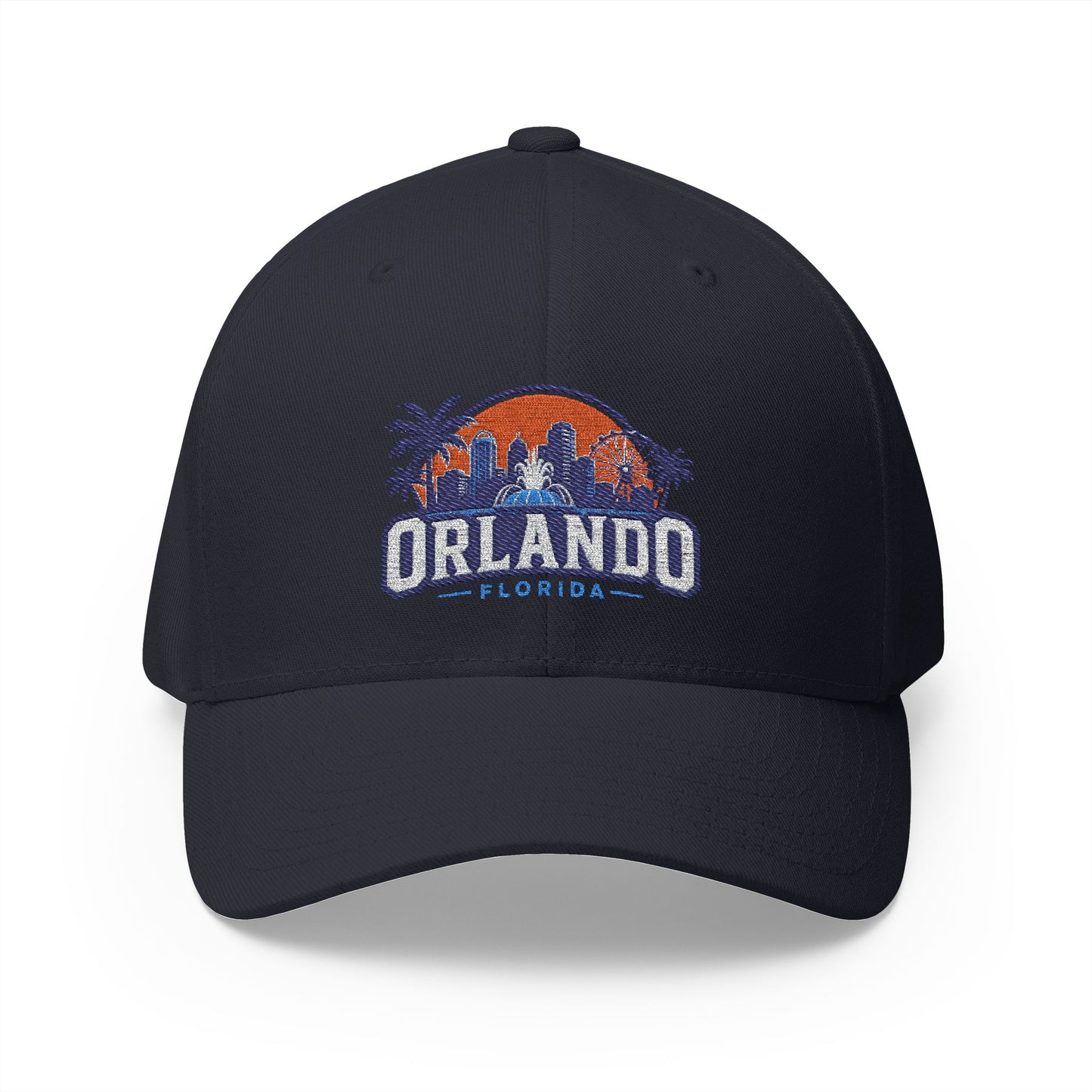 Orlando Florida Embroidered Baseball Cap — Sunset Skyline Hat