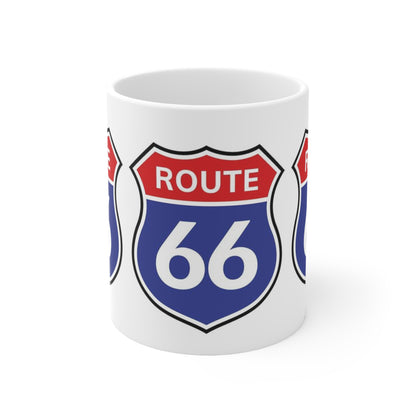 Route 66 Ceramic Coffee Mug — Retro Road Trip 11oz & 15oz