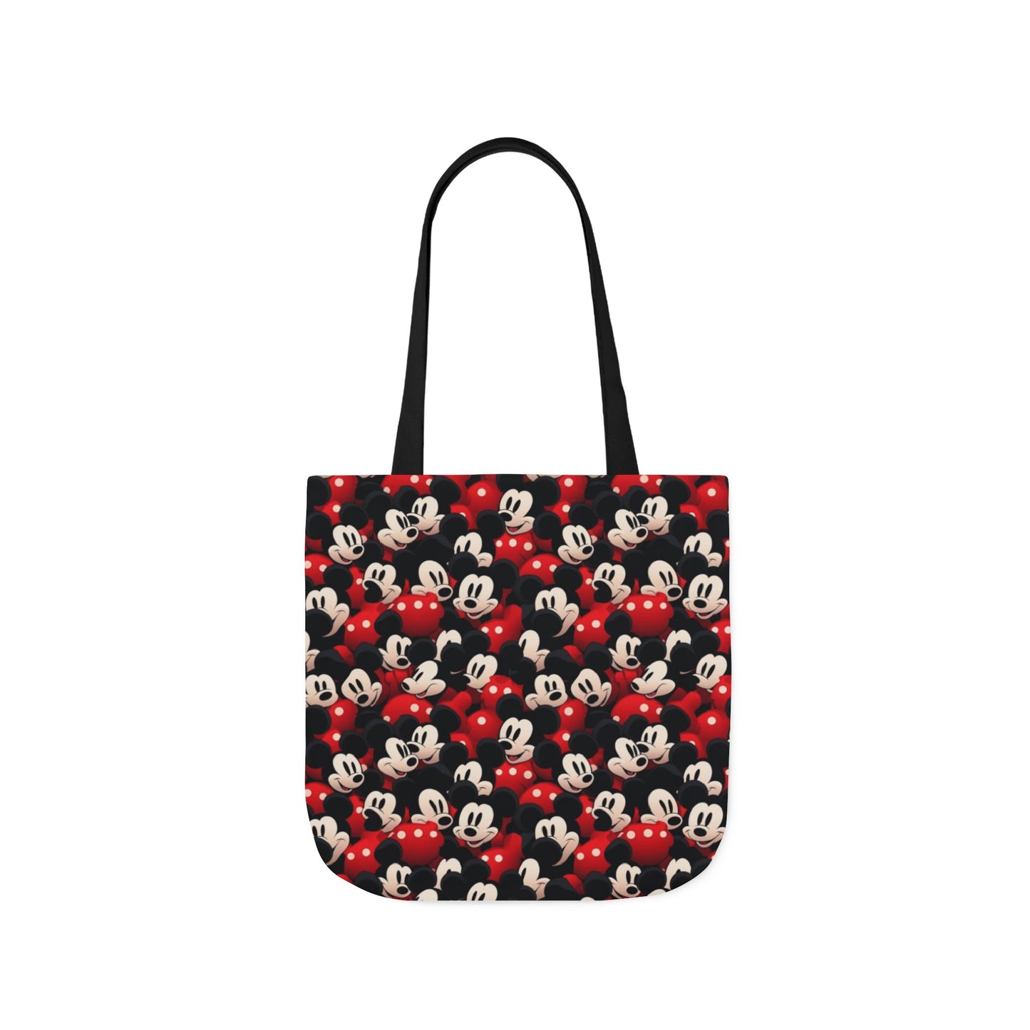 Mickey Mouse Canvas Tote — Retro Cartoon Character Allover Print