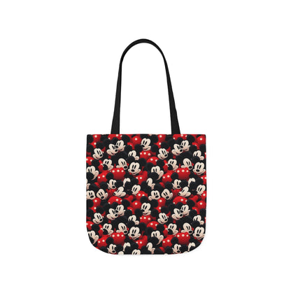 Mickey Mouse Canvas Tote — Retro Cartoon Character Allover Print