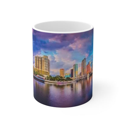 Tampa Skyline Coffee Mug — Colorful Cityscape Ceramic Mug (11oz & 15oz)