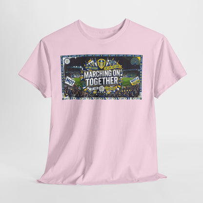 Leeds United T-Shirt — "Marching On Together" Fan Tee (Soccer Supporter Graphic)