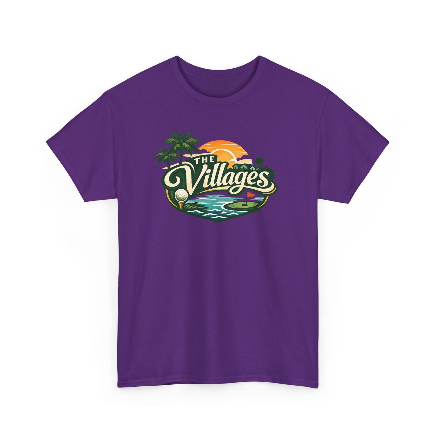 The Villages of Florida Sunset Logo Tee - Florida Palm Beach Retro T-Shirt