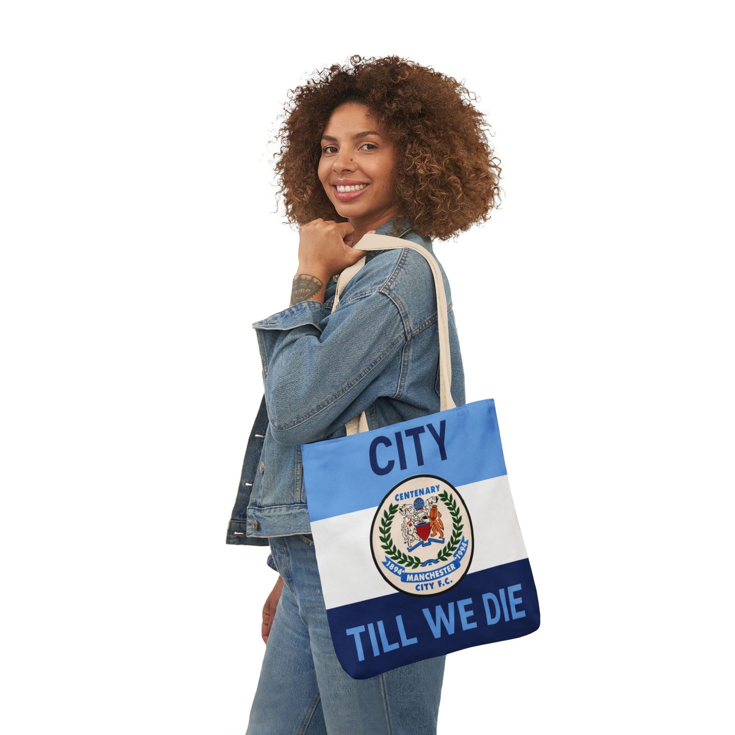 City Till We Die Canvas Tote Bag — Football Fan Flag Tote