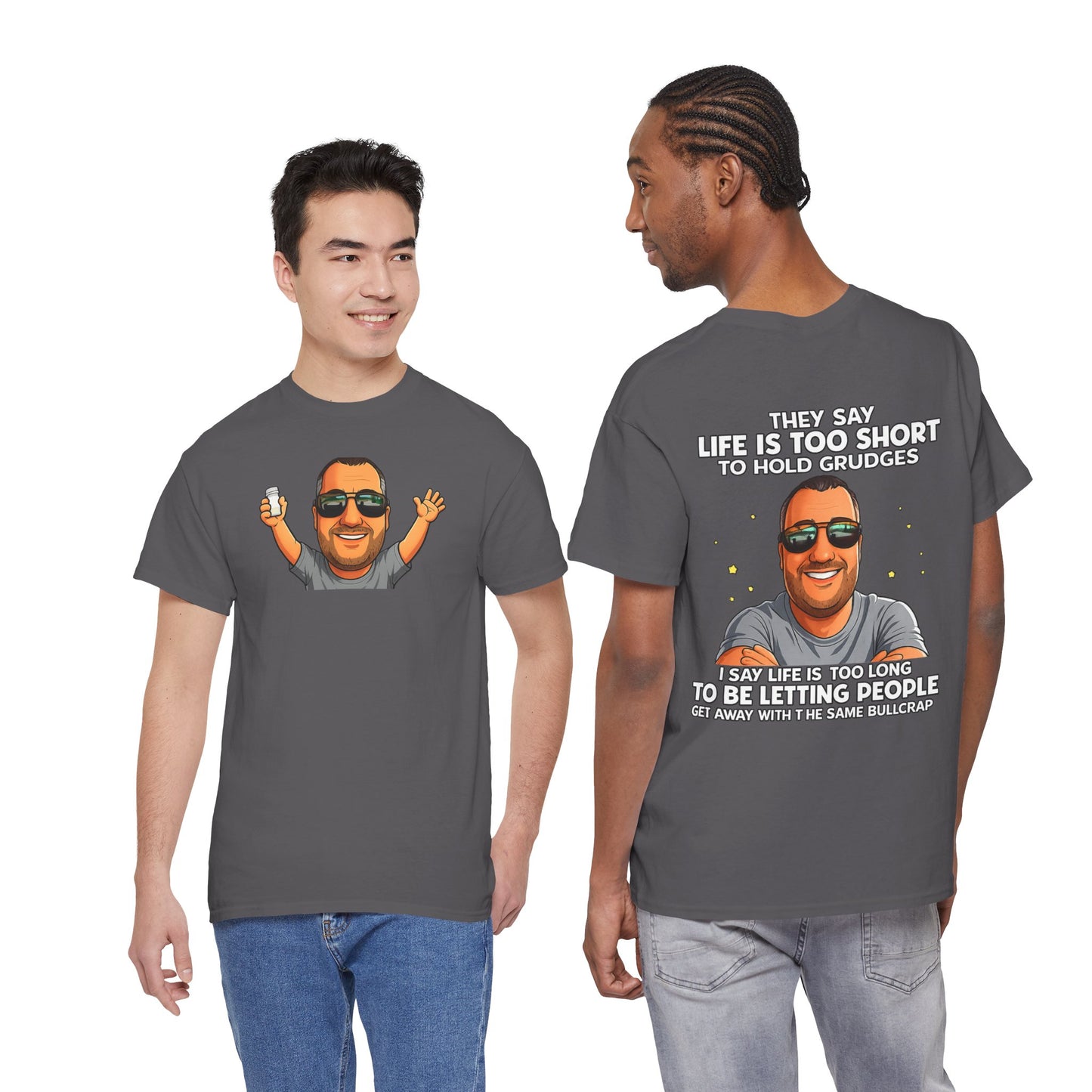Graphic Tee — “Life Is Too Short” Funny Retro Portrait T-Shirt