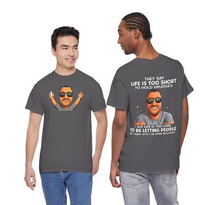 Graphic Tee — “Life Is Too Short” Funny Retro Portrait T-Shirt