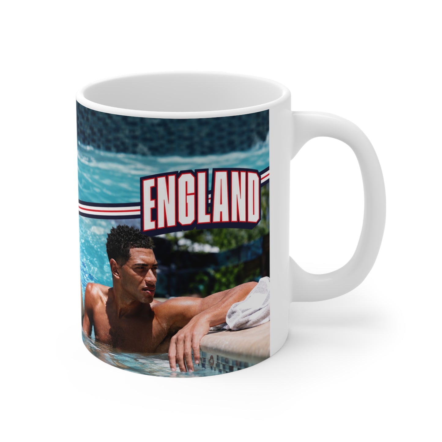 England Photo Pool Party Coffee Mug — Ceramic 11oz & 15oz