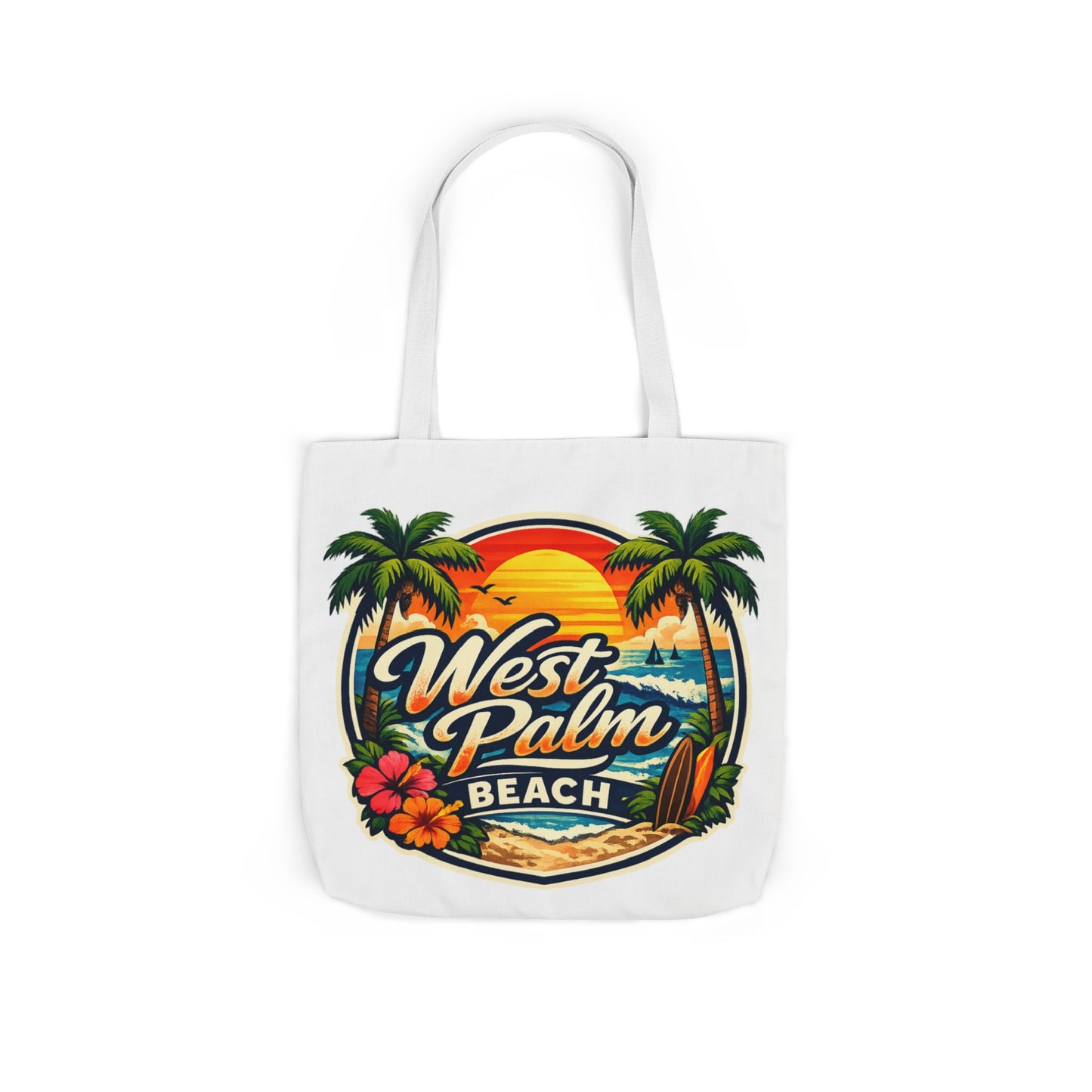 West Palm Beach Vintage Sunset Tote