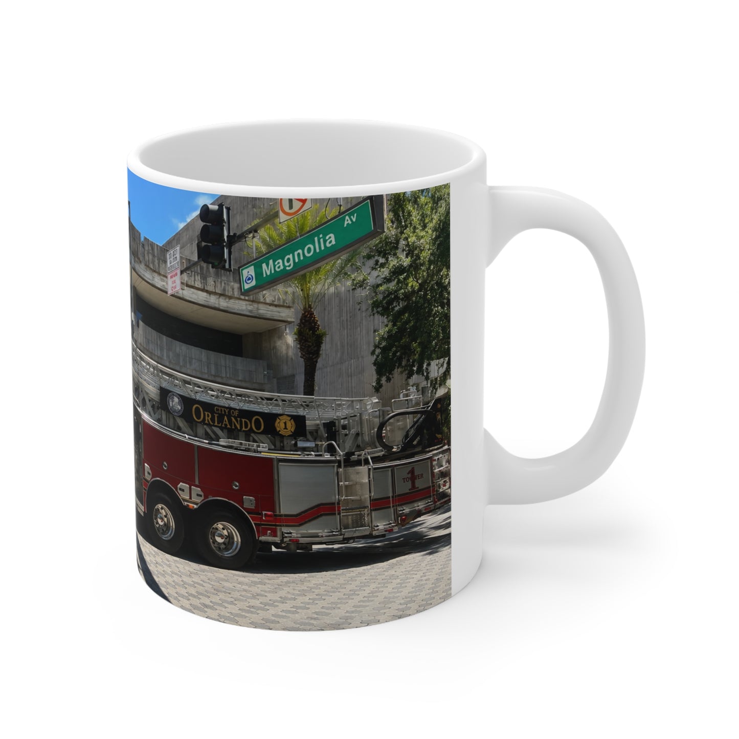 City of Orlando Fire truck Photo Ceramic Coffee Mug — City Engine 11oz & 15oz