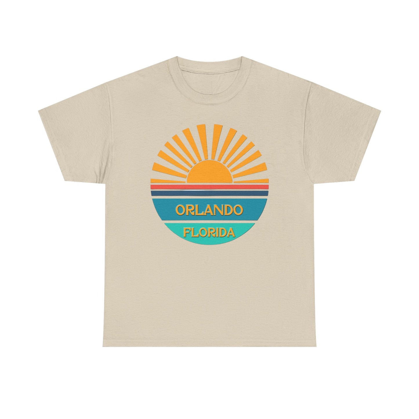 Orlando Florida Sunset T-Shirt – Retro Sunburst Vacation Tee