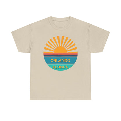 Orlando Florida Sunset T-Shirt – Retro Sunburst Vacation Tee