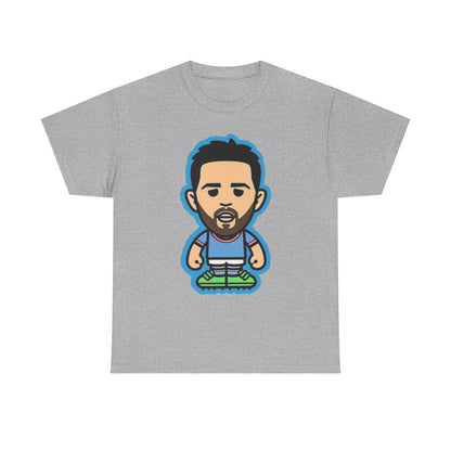 Bernardo Silva Manchester City Legend Graphic Tee — Player Cartoon Front & Tribute Poster Back