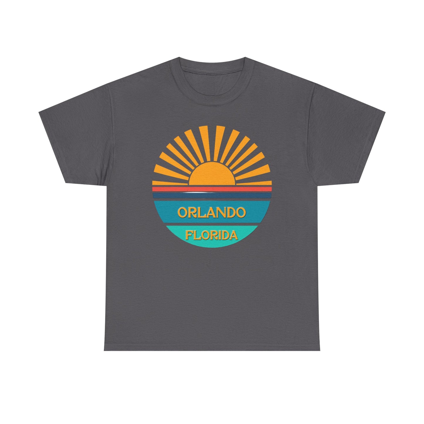 Orlando Florida Sunset T-Shirt – Retro Sunburst Vacation Tee