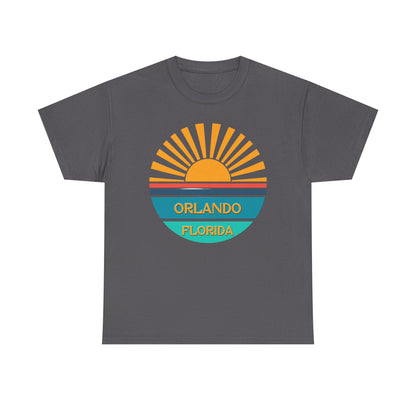 Orlando Florida Sunset T-Shirt – Retro Sunburst Vacation Tee